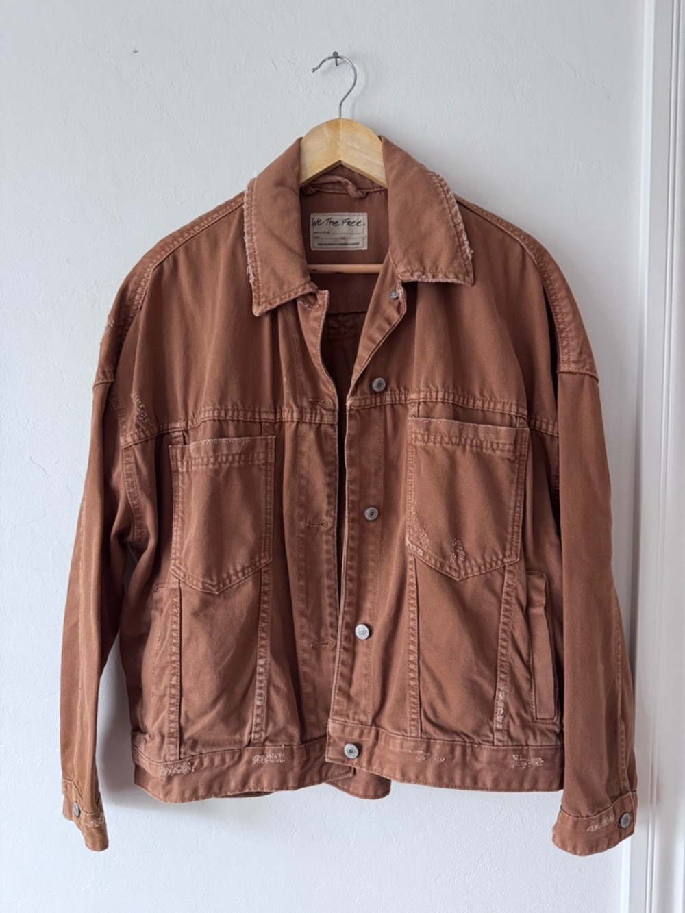 We The Free Opal Swing Denim Jacket in Golden Nugget